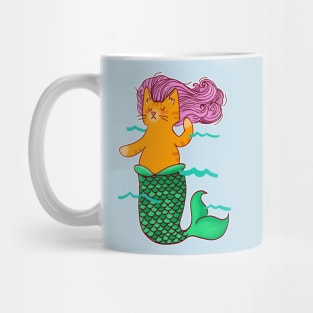 Mermaid Cat Mer Cat Catfish Mug